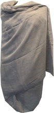 Load image into Gallery viewer, Pamper Yourself Now Silver Plain Soft Long Scarf/wrap with Frayed Edge