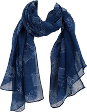 Load image into Gallery viewer, Pamper Yourself Now Blue car Design Scarf Lovely Soft Scarf Fantastic Gift
