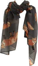 Load image into Gallery viewer, Pamper Yourself Now Dark Grey Fox Fashion Scarf Long Soft wrap/Sarong