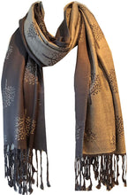 Load image into Gallery viewer, Grey and grey mulberry tree pashmina