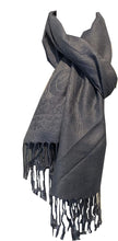Load image into Gallery viewer, Plain Silver grey Pashmina Style Scarf/wrap.