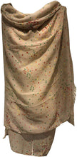 Load image into Gallery viewer, Pamper Yourself Now Light Brown with Multi Coloured dots Scarf/wrap