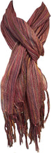 Load image into Gallery viewer, Pamper Yourself Now Light Pink Multi Coloured Striped Ladies Scarf/wrap