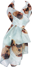 Load image into Gallery viewer, Pamper Yourself Now Green Pug Scarf Great for Presents/Gifts.
