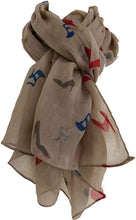 Load image into Gallery viewer, Pamper Yourself Now Brown high Heels Pattern Long Scarf, Soft Ladies Fashion London