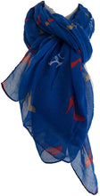 Load image into Gallery viewer, Pamper Yourself Now Blue high Heels Pattern Long Scarf, Soft Ladies Fashion London