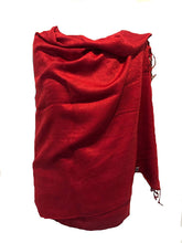 Load image into Gallery viewer, Plain Red Pashmina Style Scarf/wrap.