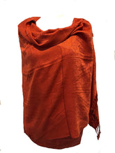 Load image into Gallery viewer, Plain Burnt orange Pashmina Style Scarf/wrap.