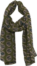 Load image into Gallery viewer, VW campervan design ladies long scarf, great for present/gifts. (light green)