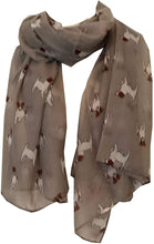 Load image into Gallery viewer, Pamper Yourself Now Grey Jack Russell Dog Scarf/wrap