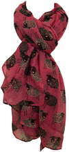 Load image into Gallery viewer, Pamper Yourself Now Pink Sketched Sheep Design Long Scarf
