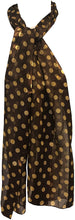 Load image into Gallery viewer, Pamper Yourself Now Brown with Beige Medium spot Thin Pretty Scarf. Lovely with Any Outfit