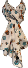 Load image into Gallery viewer, Cream Angry Bird Design Scarf Lovely Soft Scarf Fantastic Gift