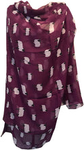 Load image into Gallery viewer, Pamper Yourself Now Purple Sheep Design Long Scarf, Soft Ladies Fashion London