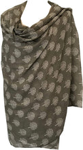 Load image into Gallery viewer, Pamper Yourself Now Taupe with White Mulberry Tree Design Ladies Fashion Scarves
