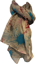 Load image into Gallery viewer, Pamper Yourself Now Beige with Multi Coloured Splashes Scarf/wrap