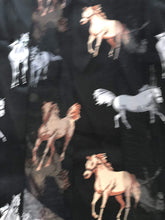 Load image into Gallery viewer, Pamper Yourself Now Black Running Horse Shiny Scarf Thin Pretty Scarf