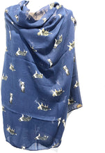 Load image into Gallery viewer, Navy border collie dog scarf