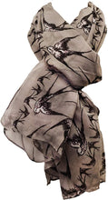 Load image into Gallery viewer, Pamper Yourself Now Grey Big Swallow Scarf