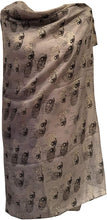 Load image into Gallery viewer, Pamper Yourself Now Grey Sketched Sheep Design Long Scarf, Soft Ladies Fashion London