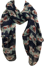 Load image into Gallery viewer, Pamper Yourself Now Blue Snow Scene/Christmas Scenery Christmas Ladies Scarf