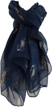 Load image into Gallery viewer, Pamper Yourself Now Blue car Design Scarf Lovely Soft Scarf Fantastic Gift