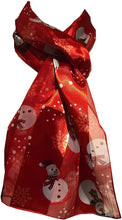 Load image into Gallery viewer, Red snowman scarf