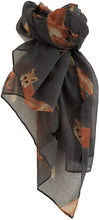 Load image into Gallery viewer, Pamper Yourself Now Dark Grey Fox Fashion Scarf Long Soft wrap/Sarong