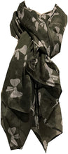 Load image into Gallery viewer, Pretty bow design womens Scarf, great present/gifts. (Green with white bows)