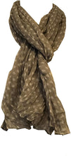 Load image into Gallery viewer, Pamper Yourself Now Grey with White Small Spots Design Long Scarf