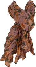 Load image into Gallery viewer, Pink with Yellow Floral Patterned Scarves Ladies Retro Vintage Fashion Style New Gift