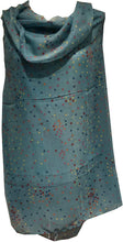 Load image into Gallery viewer, Pamper Yourself Now Blue with Multi Coloured dots Scarf/wrap