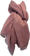 Load image into Gallery viewer, Baby pink plain soft long Scarf/wrap with frayed edge