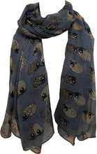 Load image into Gallery viewer, Pamper Yourself Now Blue Sketched Sheep Design Long Scarf, Soft Ladies Fashion London