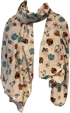 Load image into Gallery viewer, Cream Angry Bird Design Scarf Lovely Soft Scarf Fantastic Gift