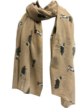 Load image into Gallery viewer, Beige border collie dog scarf