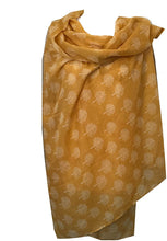 Load image into Gallery viewer, Pamper Yourself Now Mustard with White Mulberry Tree Design Ladies Fashion Scarves