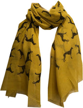 Load image into Gallery viewer, mustard greyhound scarf