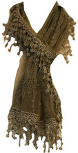 Load image into Gallery viewer, Beige lace scarf