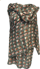 Load image into Gallery viewer, Green Snowman Design Ladies Scarf. Great Christmas Scarf/wrap Lovely Present.