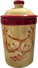 Load image into Gallery viewer, Red Garlic Motif Design Garlic Keeper Pot (3)