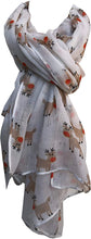 Load image into Gallery viewer, Creamy white rudolph reindeer christmas long scarf