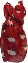 Load image into Gallery viewer, Pamper Yourself Now Red Sheep Design Long Scarf, Great for Presents/Gifts for Sheep Lovers.