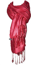 Load image into Gallery viewer, Plain Coral Pashmina Style Scarf/wrap.