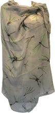 Load image into Gallery viewer, Pamper Yourself Now Grey with Coloured Big Dragonfly Design Scarf Lovely Soft Scarf Fantastic Gift