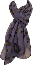 Load image into Gallery viewer, Pamper Yourself Now Light Purple Sketched Sheep Design Long Scarf