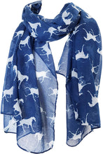 Load image into Gallery viewer, Pamper Yourself Now Horse Animal Print Scarves London Fashion Long Soft Scarves