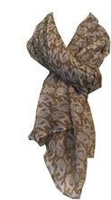 Load image into Gallery viewer, Pamper Yourself Now Brown Little Elephant Design Scarf