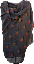 Load image into Gallery viewer, Pamper Yourself Now Grey red Nose Rudolph Reindeer Christmas Long Scarf