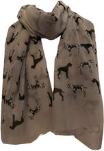 Load image into Gallery viewer, Pamper Yourself Now Great Dane Dog Long Ladies Scarf with Frayed Edge. Great Gift/Present.